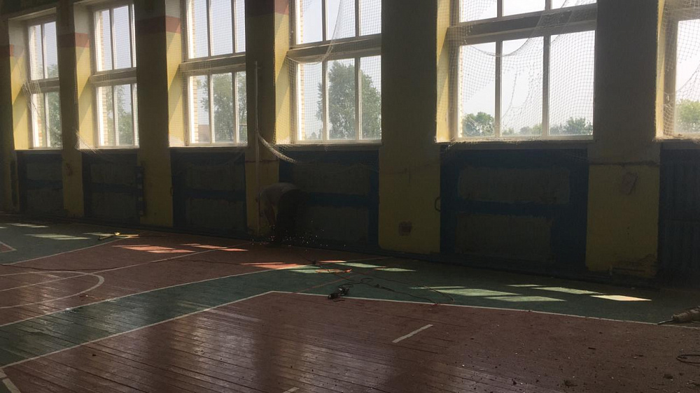 Новошарапская СОШ. Капитальный ремонт спортивного зала